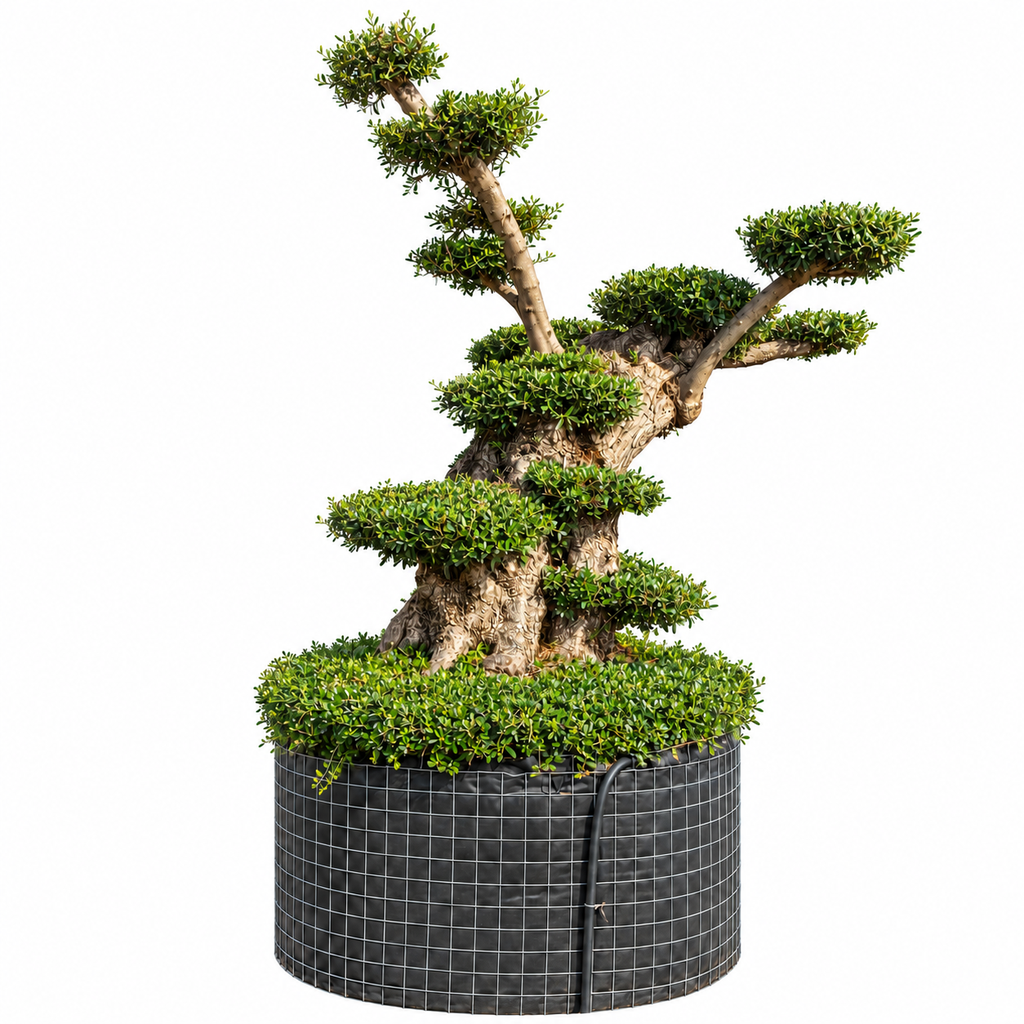 OPMR05T - Olea Europaea Pompón tumbado Ejemplar Malla Metálica